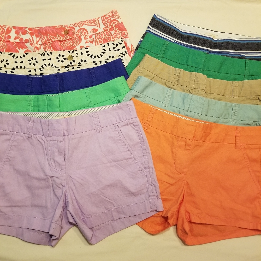 *SOLD* J. Crew stretch pink floral shorts size 00 EUC - Picture 7 of 7